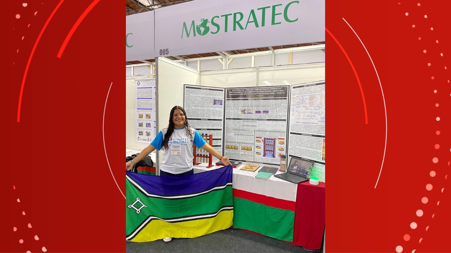 Estudante do Amapá ganha prata em feira internacional com fertilizante feito de crustáceos