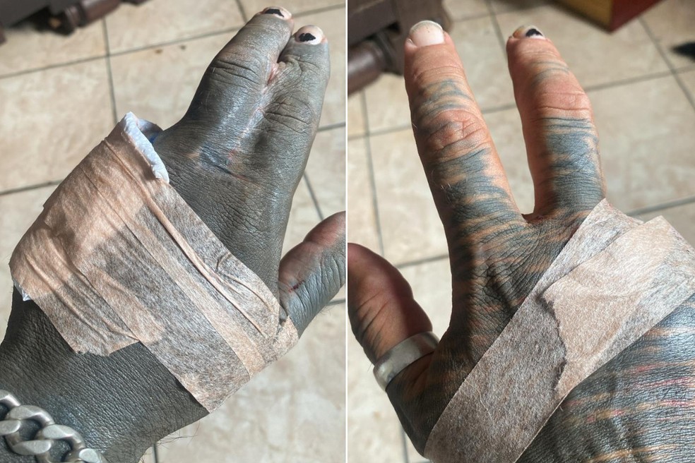 Diabo, que entrou para o Guinness Book, fez nova modificao no corpo  Foto: Arquivo Pessoal