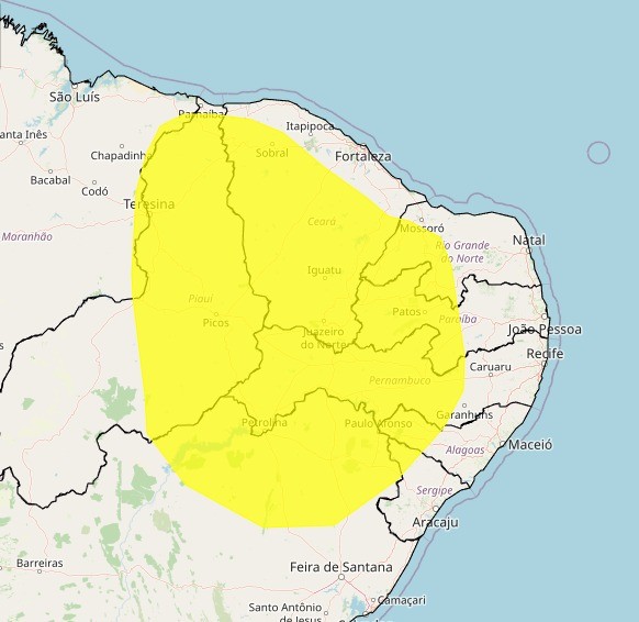 Inmet emite alerta de baixa umidade para 25 municípios do Sertão de Alagoas; veja a lista 