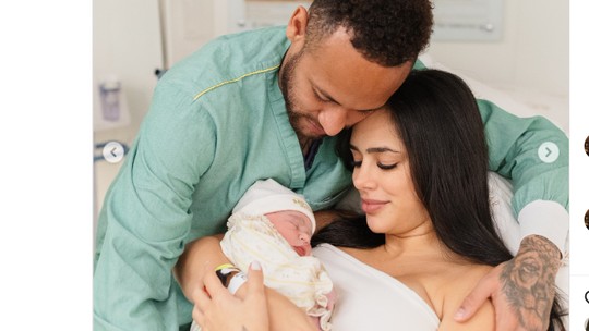 Bruna Biancardi posta primeiras fotos de Neymar com a filha Mel - Segunda filha do casale nasceu na madrugada de sábado (5), em São Paulo. Biancardi e Neymar também são pais de Mavie, de quase 2 anos.