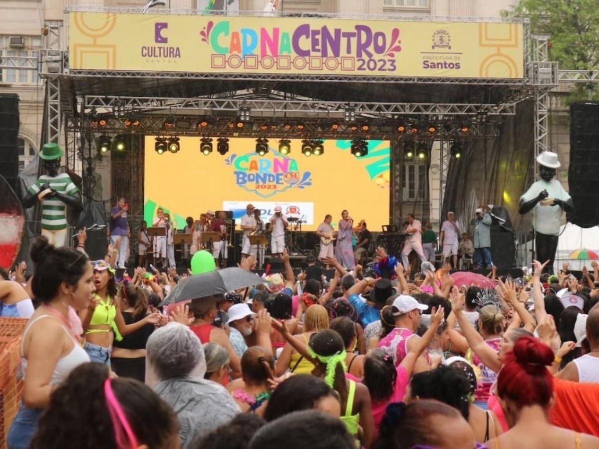 CarnaCentro 2026 vai agitar o Centro de Santos com 21 bandas; confira a programação