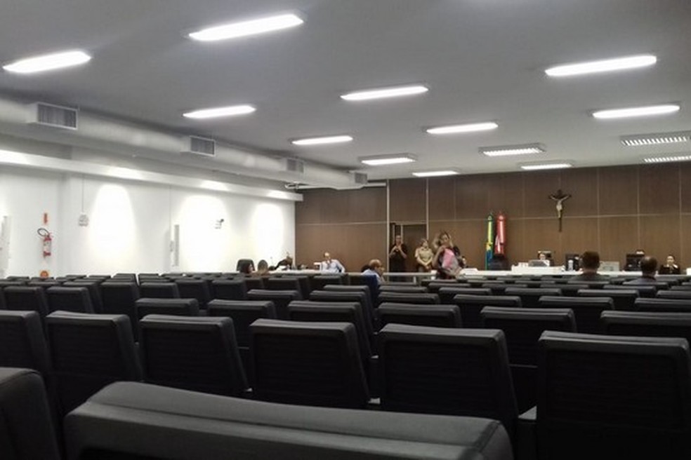 Júri popular de Pietro Gusen, condenado por atropelar e matar 2 mulheres na SC-401 em Florianópolis — Foto: Michael Gonçalves/Assessoria de Imprensa do TJ/Divulgação