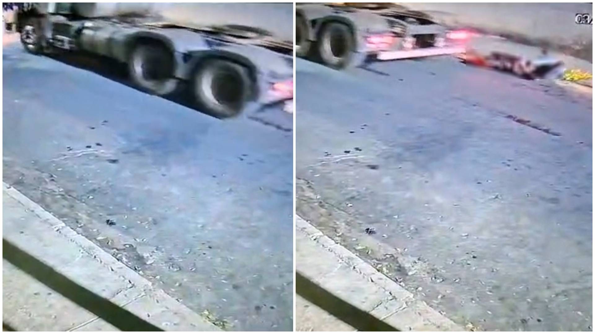 Vídeo mostra homem em carreta atropelando e matando companheira após discussão