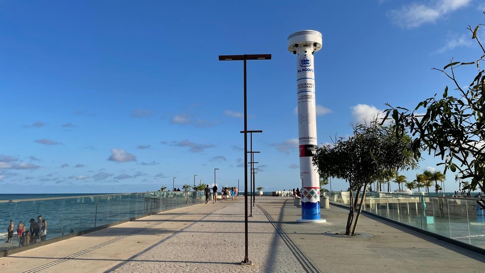 Totem de videomonitoramento maceio — Foto: Ascom/SSP