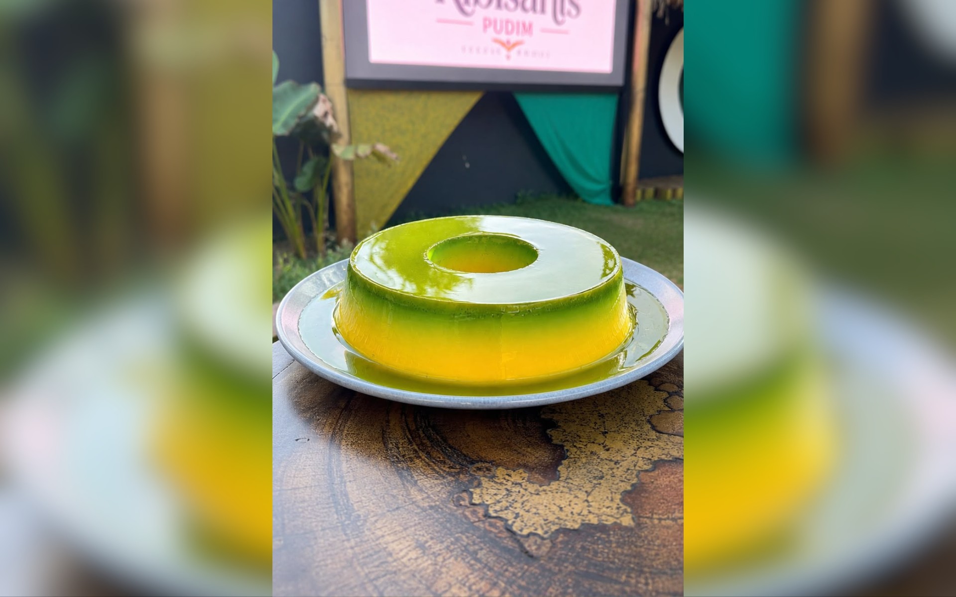 Massa amarela e calda verde: confeiteiro cria 'pudim do hexa' em homenagem à Seleção Brasileira