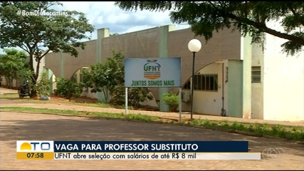UFNT abre seleção para professor substituto com salários de até R$ 8 mil