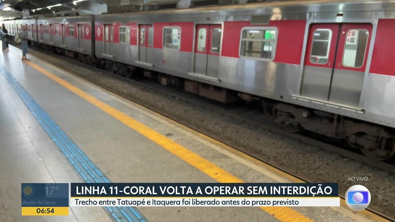 Linha 11-Coral volta a funcionar normalmente nesta segunda após trecho ...