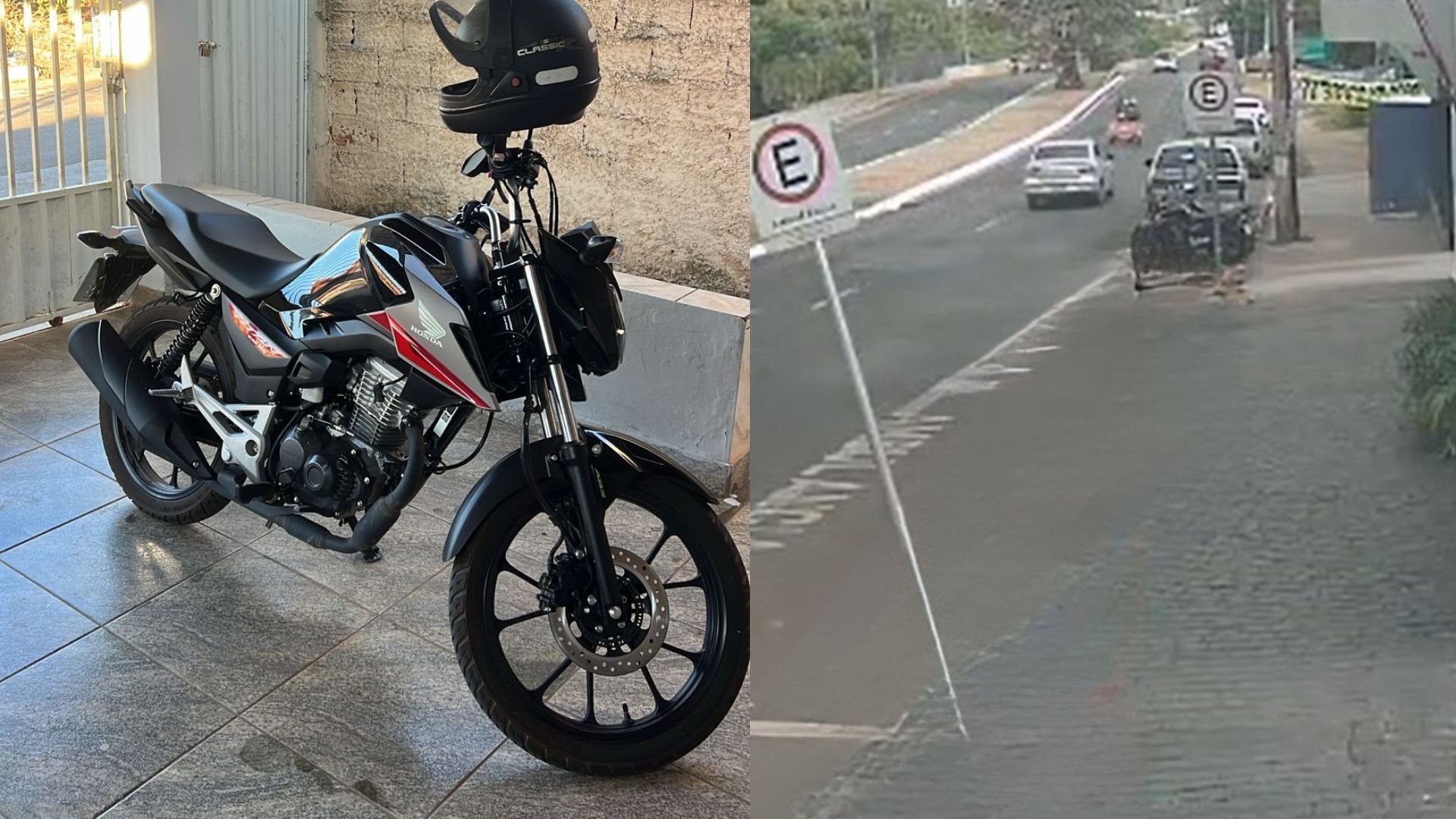 Neto viaja para velório da avó e tem moto furtada na porta de funerária em Uberlândia; VÍDEO