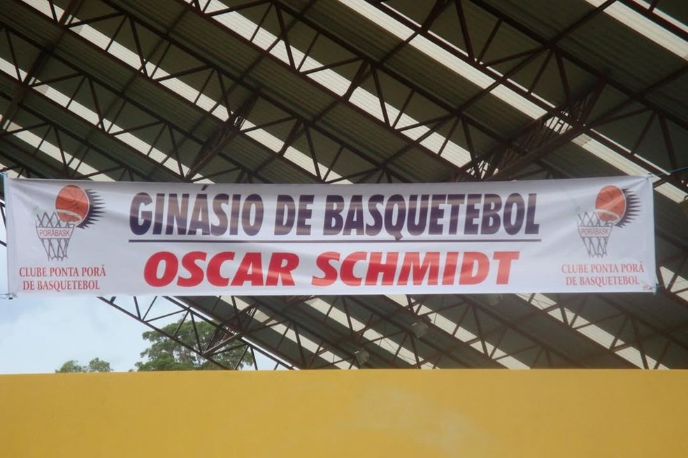 Nome dado ao ginásio, inaugurado há 14 anos. — Foto: Redes sociais