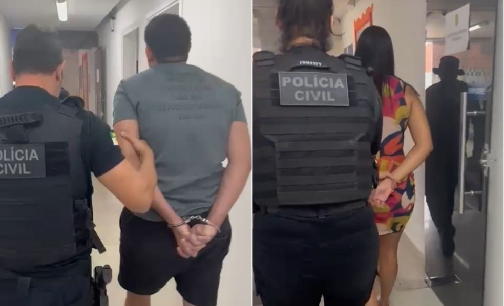 Casal é preso suspeito de roubos e golpes contra homens gays e mulheres trans no RN — Foto: Reprodução