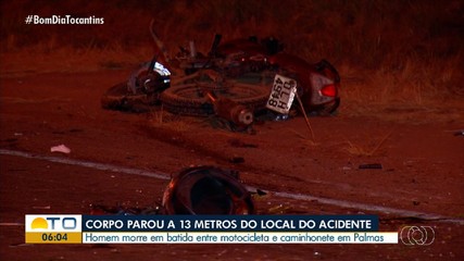 Homem morre em batida entre motocicleta e caminhonete em Palmas
