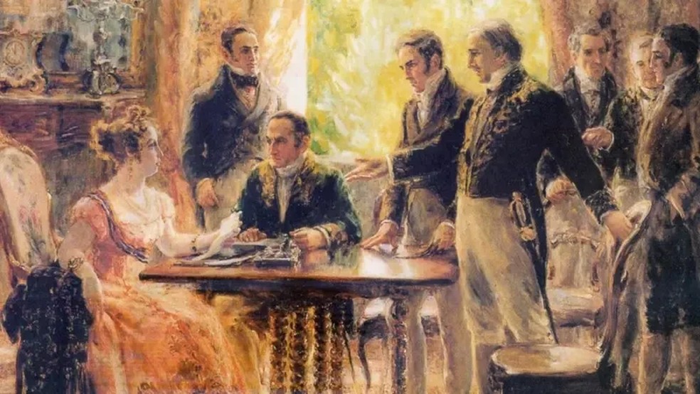 Reunião de Leopoldina com o Conselho de Ministros em 2 de setembro de 1822; escritores têm reivindicado a ela uma imagem menos passiva na história nacional — Foto: Domínio público
