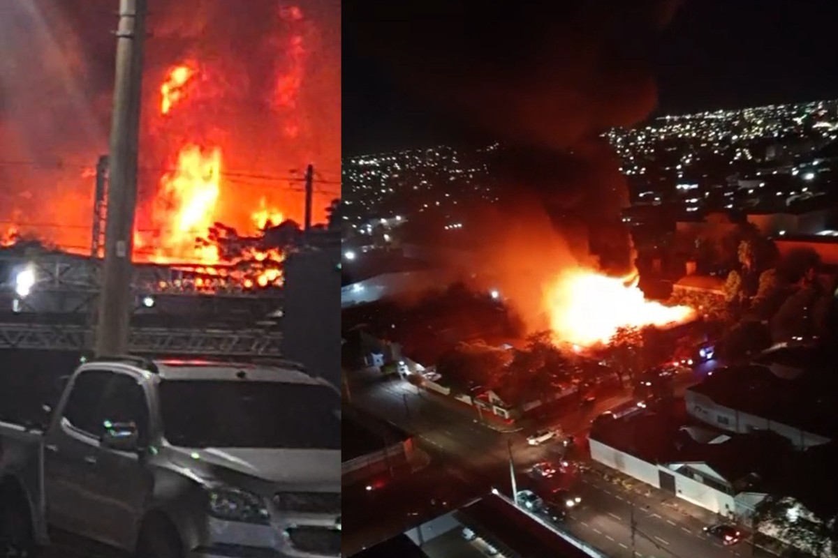 Incêndio em loja de lubrificantes mobiliza bombeiros por 10 horas em Campo Grande