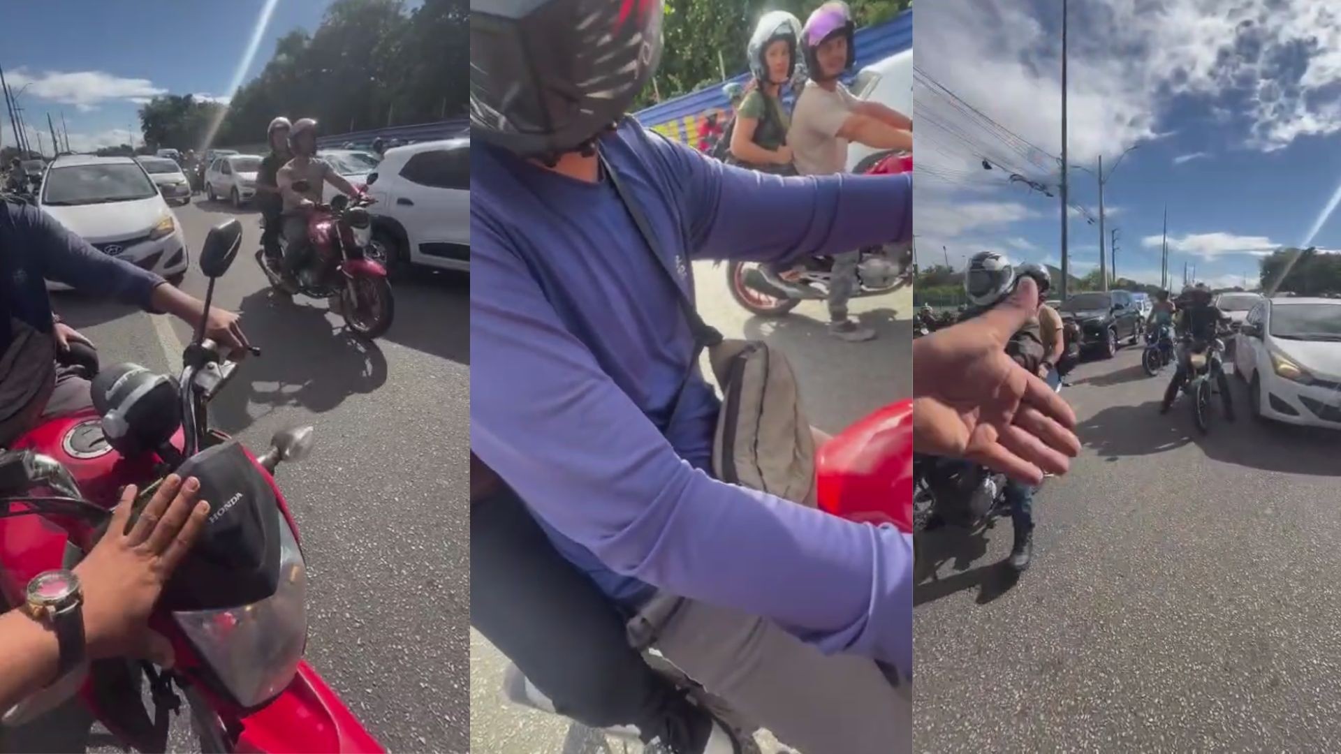 Vídeos mostram motociclistas obrigando passageiros a descer e intimidando colegas em protesto no Recife