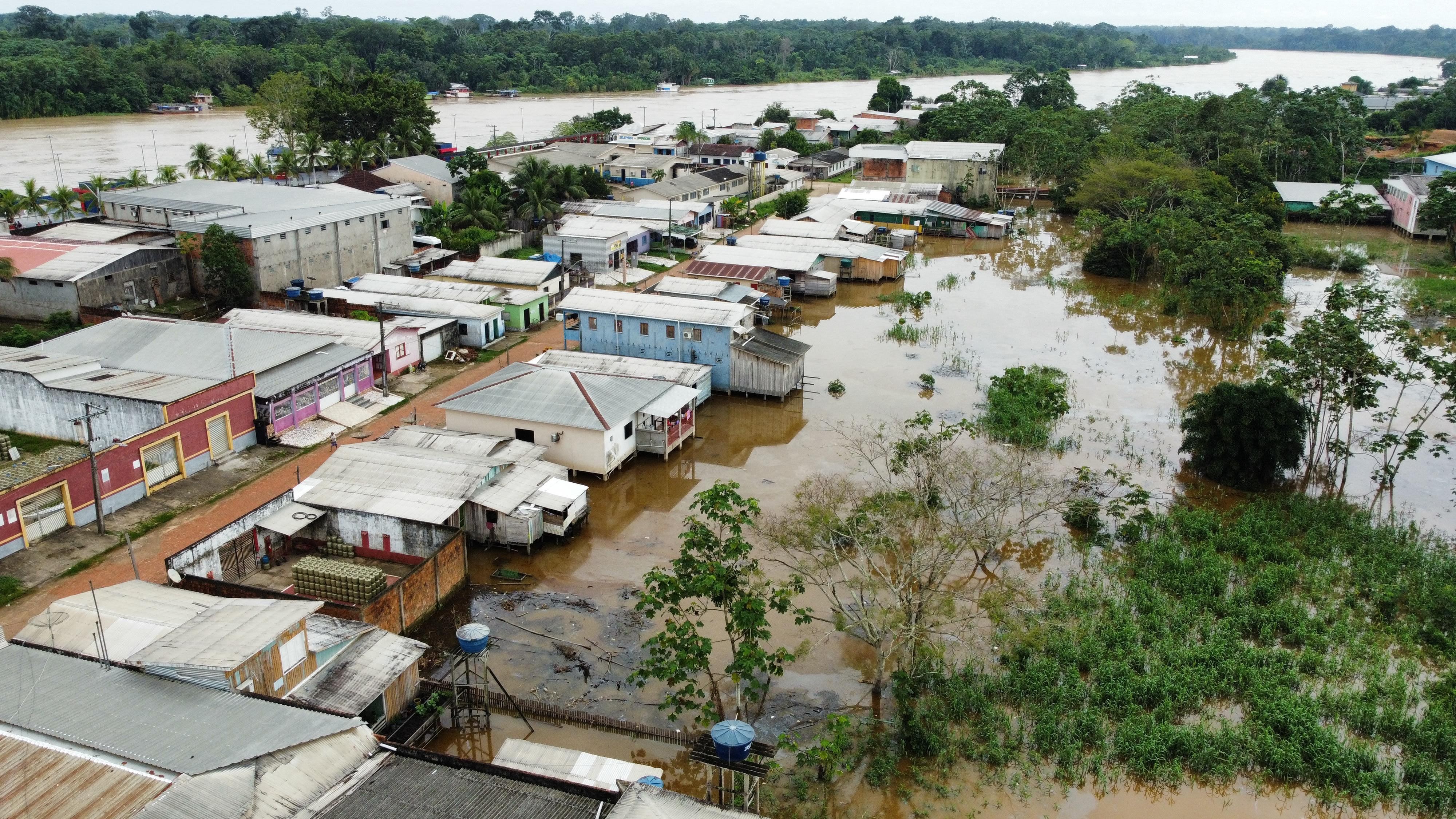 Município do AM decreta situação de emergência por causa da cheia dos rios Tarauacá e Envira