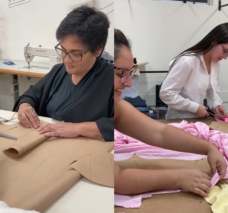 Estudantes de design de moda de SC confeccionam roupas para bebês que estão em abrigos no RS; VÍDEO 