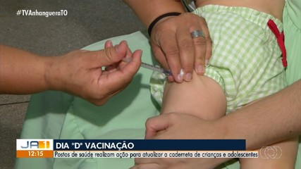 Crianças e adolescentes atualizam as cadernetas de vacina no Dia 'D' de imunização