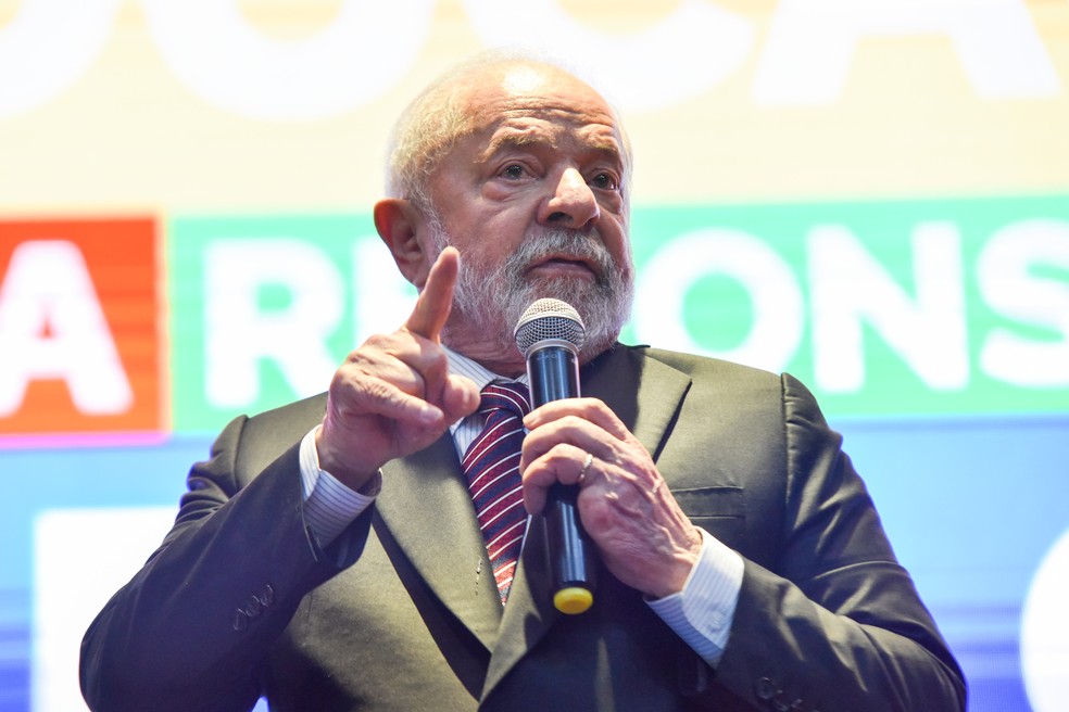 Lula participa da Inauguração do Edifício do Laboratório da UFABC, em São Bernardo do Campo, SP, nesta sexta feira (2) — Foto: ROBERTO CASIMIRO/FOTOARENA/FOTOARENA/ESTADÃO CONTEÚDO