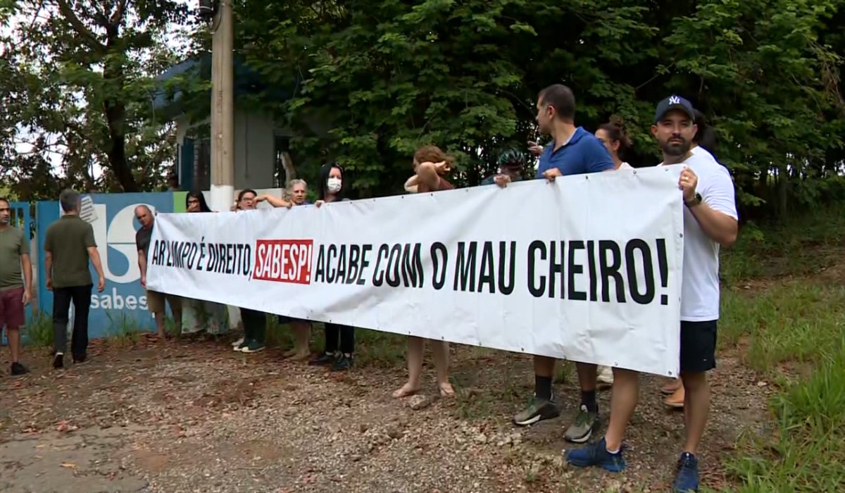 Mau cheiro recorrente em estação da Sabesp gera protesto e queixas de saúde em Hortolândia