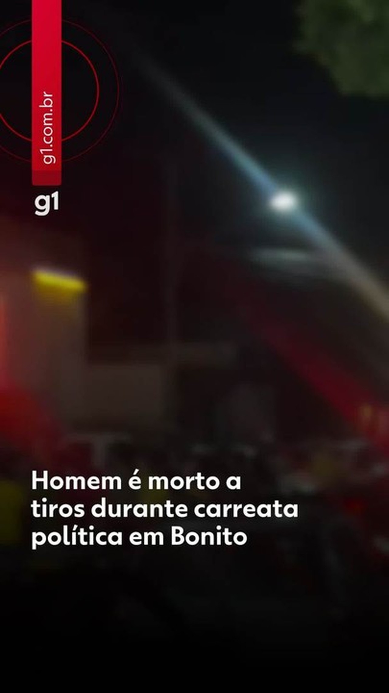 Homem é morto e outro fica ferido a tiros durante carreata política em Bonito; veja vídeo