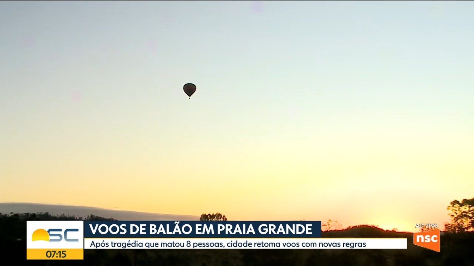 Voos de balão em Praia Grande são retomados 