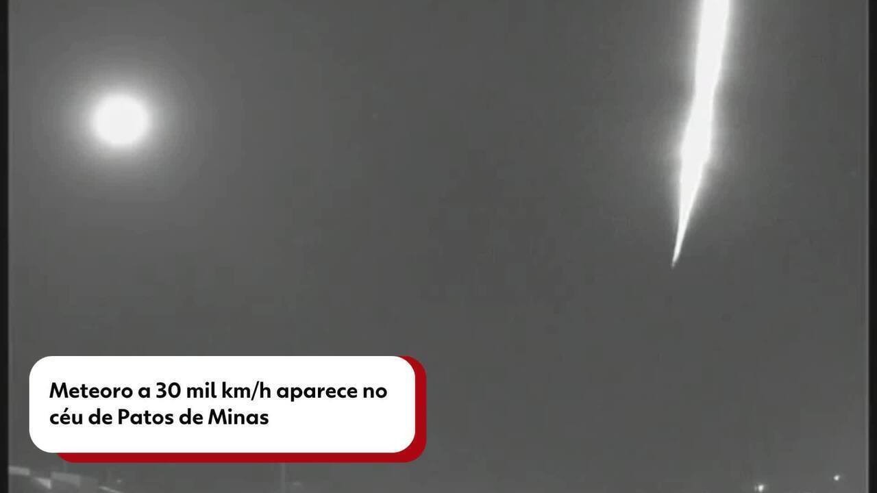 VÍDEO: Meteoro com brilho de 3 segundos é visto em MG a 30 mil km/h | G1