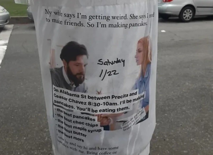 Homem reúne dezenas de desconhecidos 'para fazer amigos' com promessa de panquecas grátis nos EUA