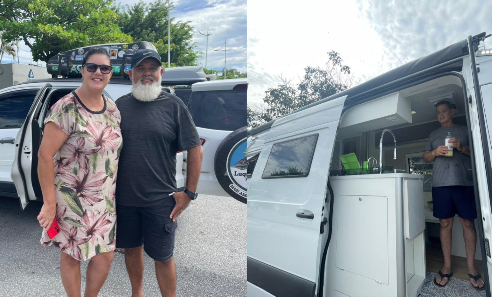 Veículos viram 'casas' para garantir vista privilegiada do réveillon de Florianópolis