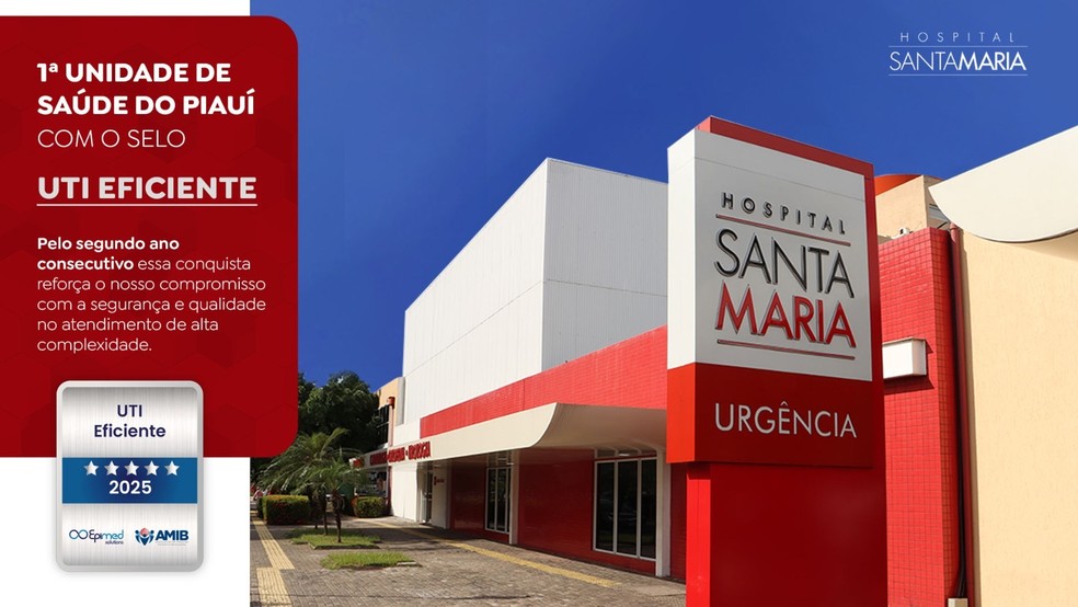 O Hospital Santa Maria conquistou o selo UTI Eficiente pelo segundo ano consecutivo. — Foto: Med Imagem