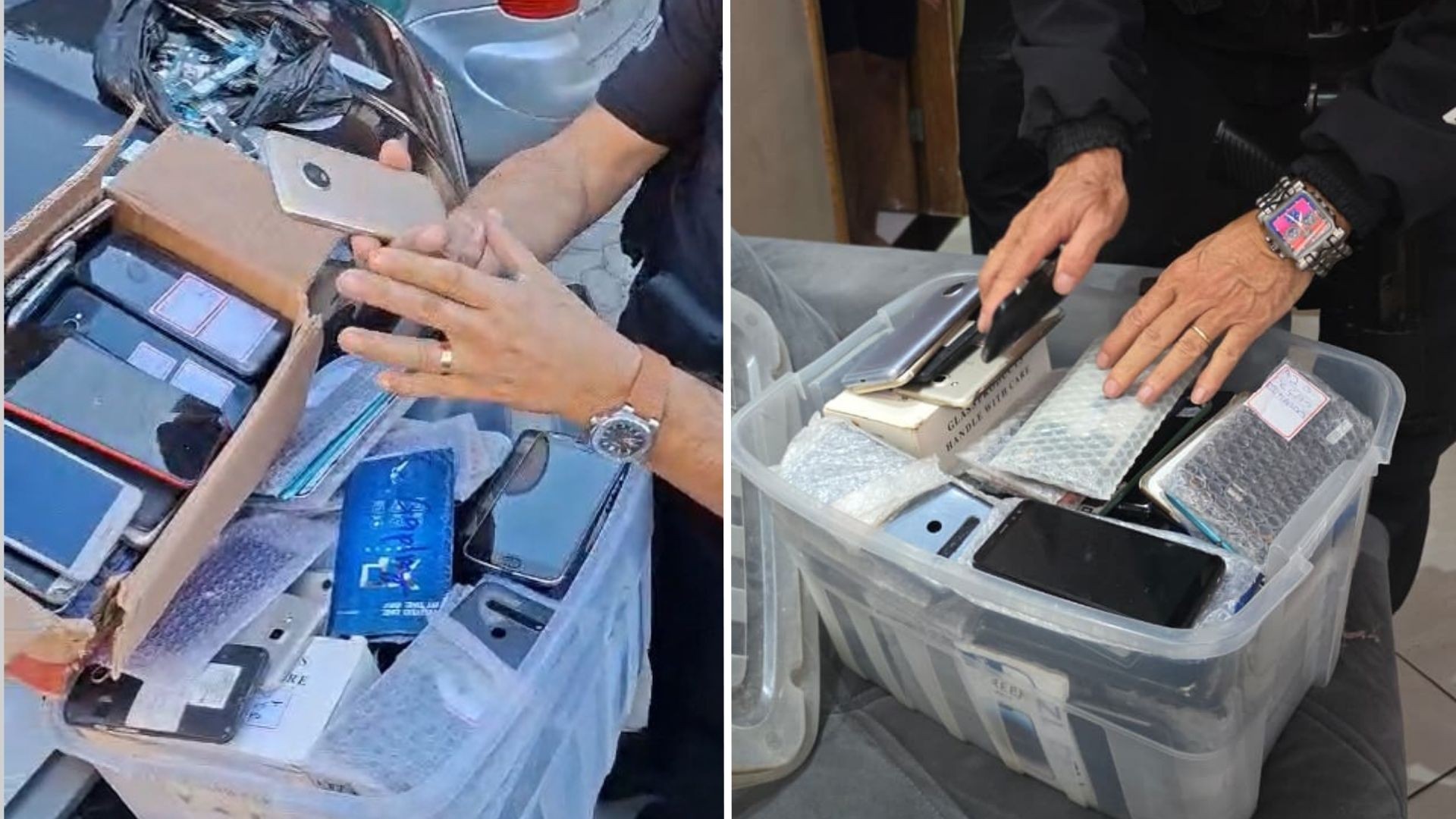 Polícia fiscaliza lojas em operação contra receptação e venda de celulares roubados no ES