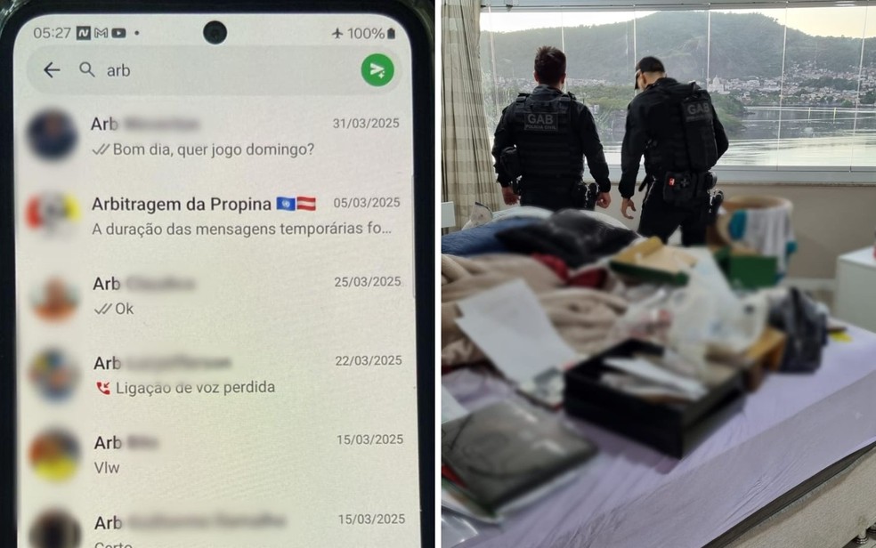 Grupo de mensagens usado em esquema de manipulação de jogos