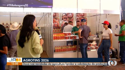 Stand traz novidades da agricultura familiar na Agrotins 2026