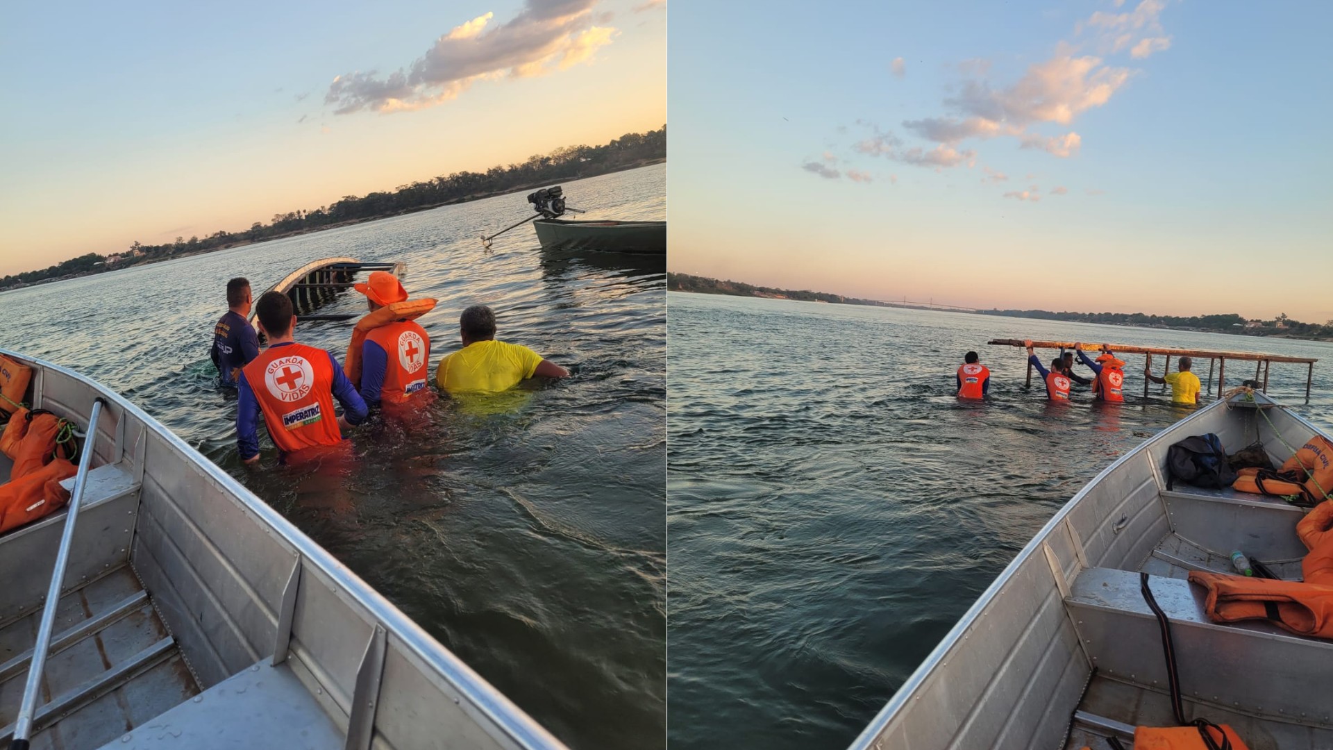 Embarcação naufraga e mulher é resgatada pela Defesa Civil em Imperatriz
