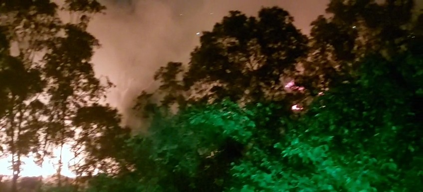 VÍDEO: incêndio atinge área de mata em Valinhos