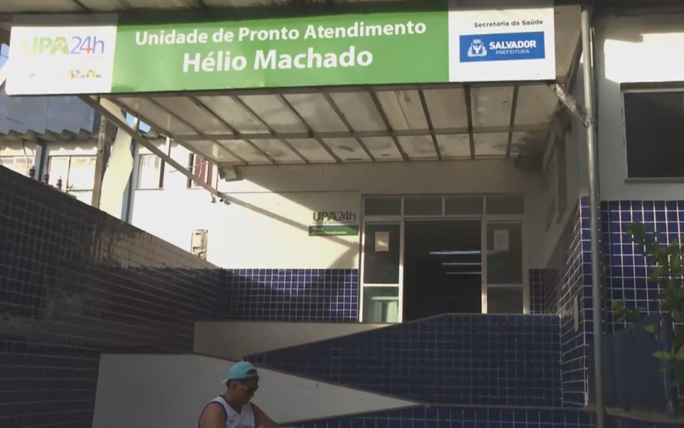 Unidade de Pronto Atendimento (UPA) Hélio Machado, no bairro de Itapuã, em Salvador — Foto: Reprodução/TV Bahia