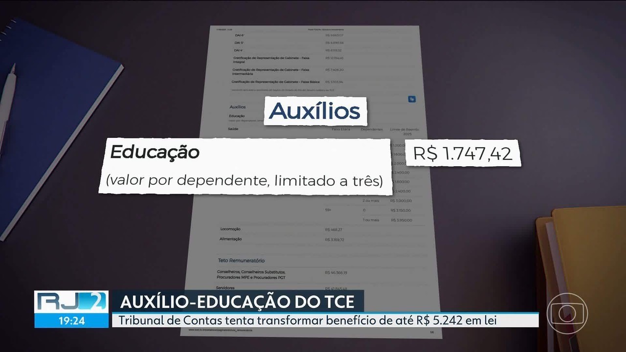 PGR considera ilegal benefício de auxílio-educação de até 5,2 mil pago a servidores do TCE-RJ 