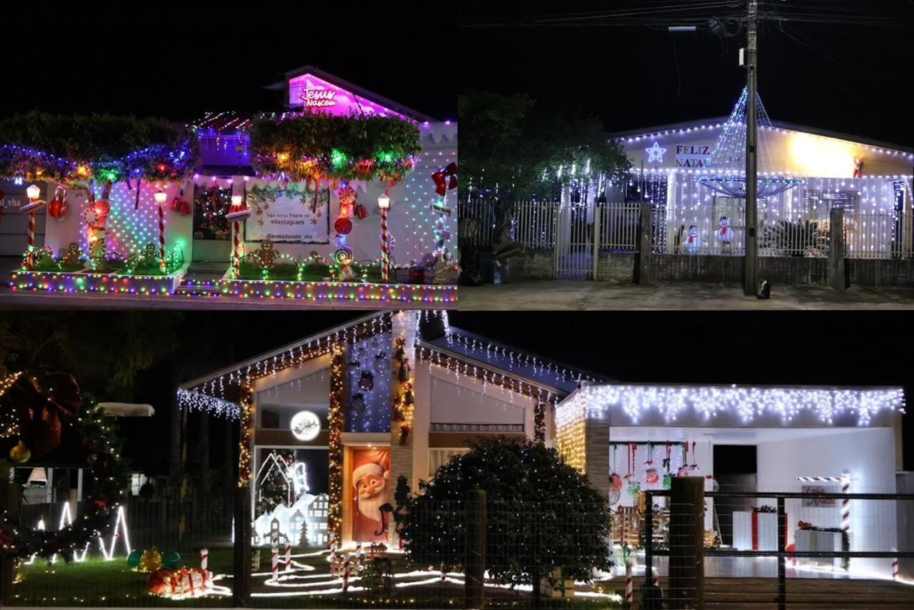 Concurso de Natal premia casas mais bem decoradas em Vilhena, RO