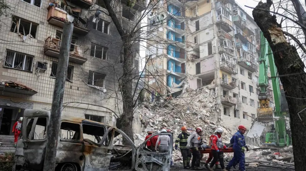 A guerra na Ucrânia começou no dia 24 de fevereiro de 2022, quando a Rússia invadiu o território ucraniano — Foto: Reuters via BBC