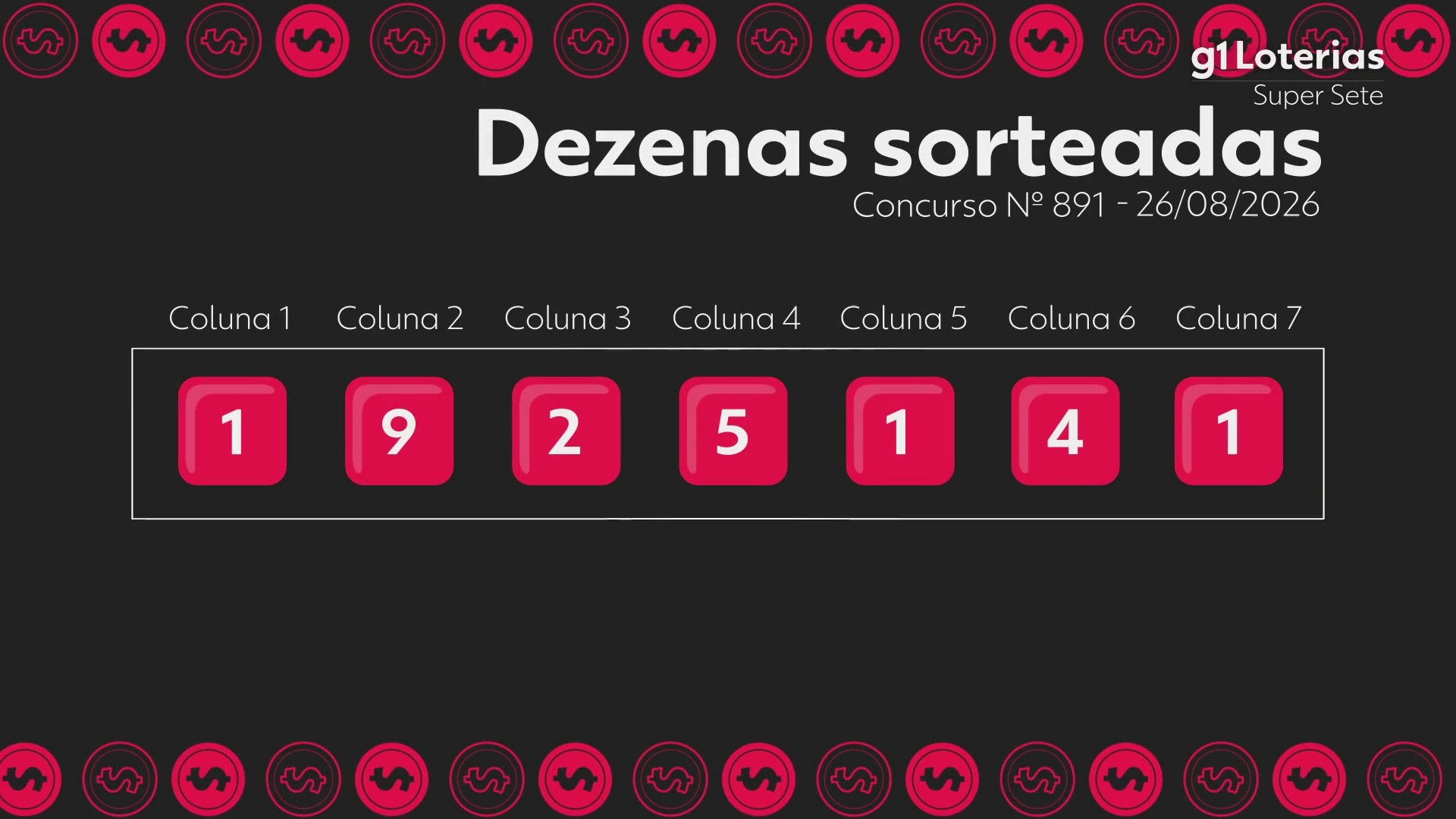 Super Sete hoje: resultado do concurso 891 e números sorteados