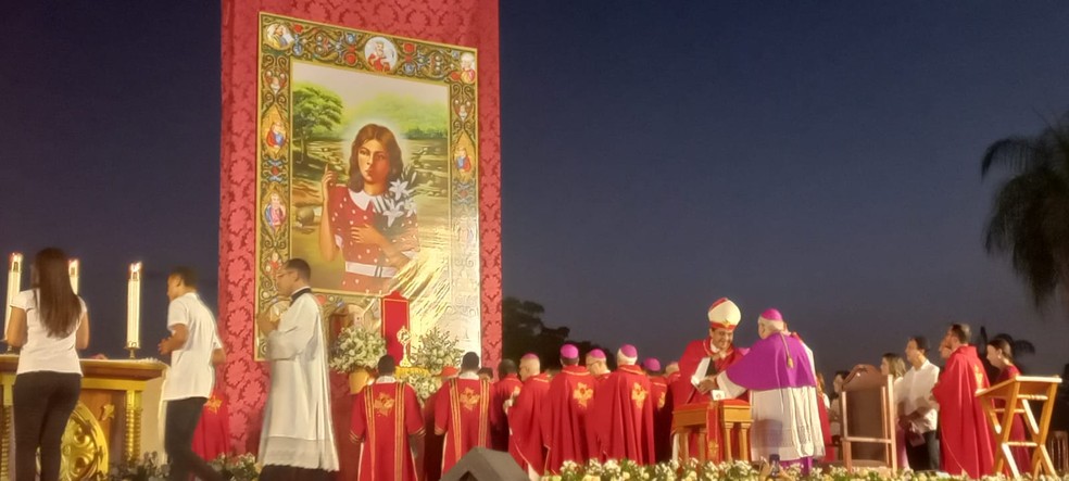 Cerimônia tornou beata a cearense Benigna Cardoso da Silva, no Crato, no Ceará. — Foto: Claudiana Mourato/SVM