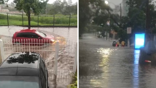 Temporal e ventania alagam ruas e inundam casas na região de Campinas