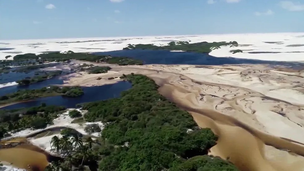 Repórter Mirante cruza os Lençóis Maranhenses em uma jornada incrível e desafiadora — Foto: Reprodução/TV Mirante