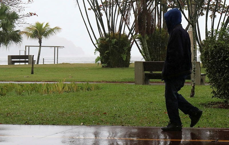 Defesa Civil alerta sobre onda de frio e ventos de até 80km/h na Baixada Santista e Vale do Ribeira