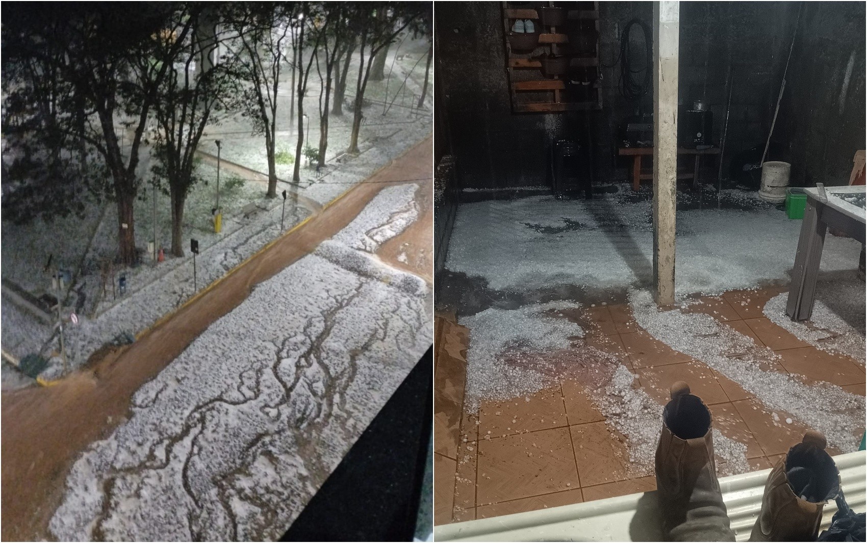 Granizo cobre ruas e deixa camada de até 30 cm de gelo em bairros de Ilicínea, MG