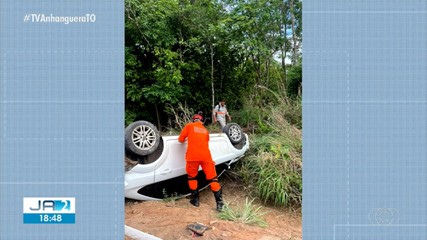 Acidente entre carro e moto em via de Gurupi deixa uma pessoa ferida