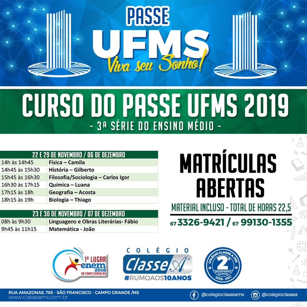 Fábio - Campo Grande,Mato Grosso do Sul: Química; Campo Grande/MS; formado  em Química pela UFMS, com mestrado em Química.