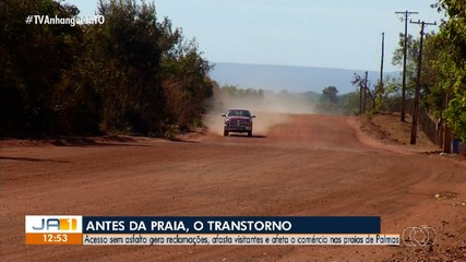 Estradas de acesso às praias de Palmas geram reclamações de visitantes