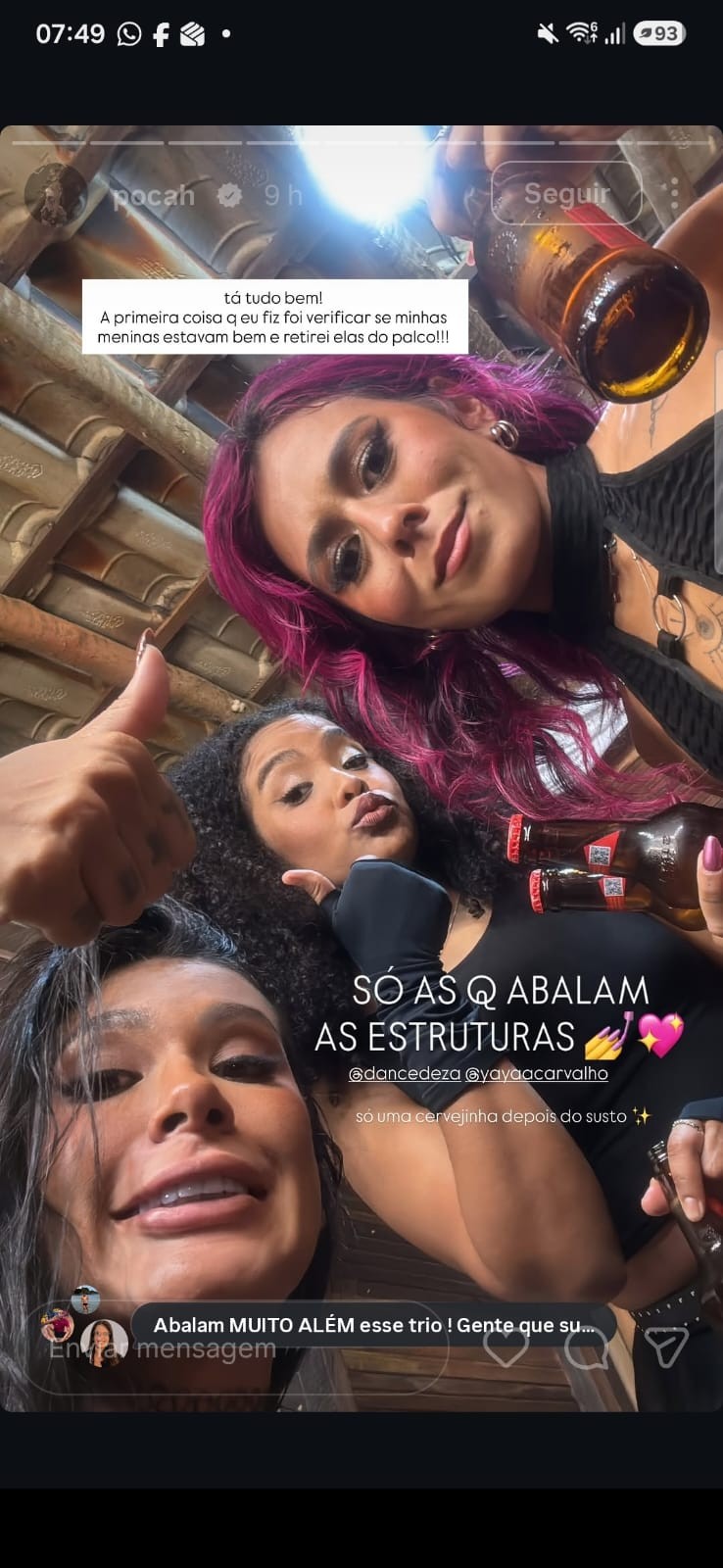 Estrutura de palco cede durante show de Pocah em festival na Grande BH; VÍDEO
