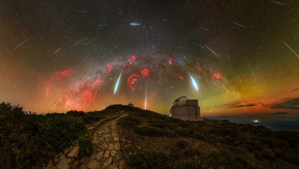 Fogo de artifício cósmico: a chuva de meteoros Geminídeos — Foto: Jakob Sahner/Astronomy Photographer of the Year