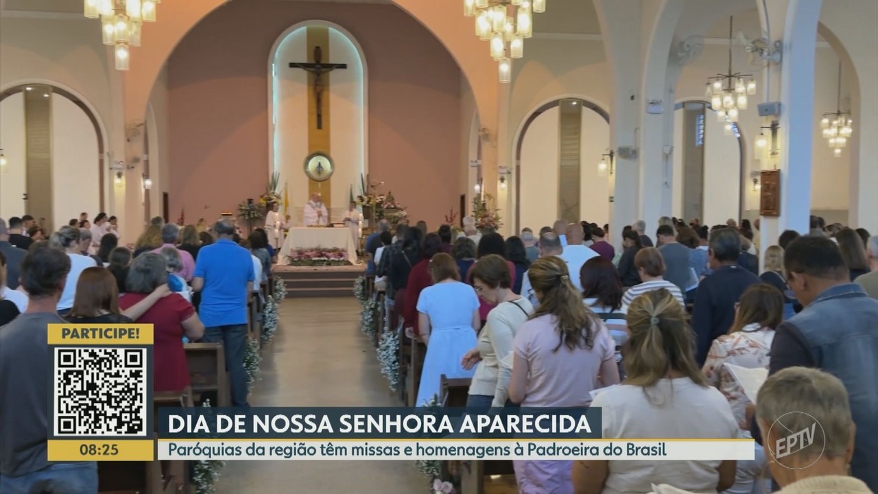 Tradição e fé: Dia da Nossa Senhora Aparecida é celebrado com bolo de 1 tonelada e meia, caminhada e missas em Piracicaba
